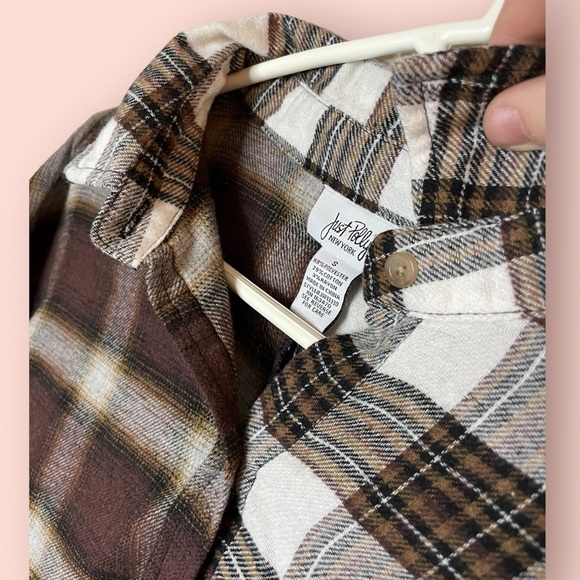 Just Polly Reworked Plaid Crop Top - Picture 7 of 8